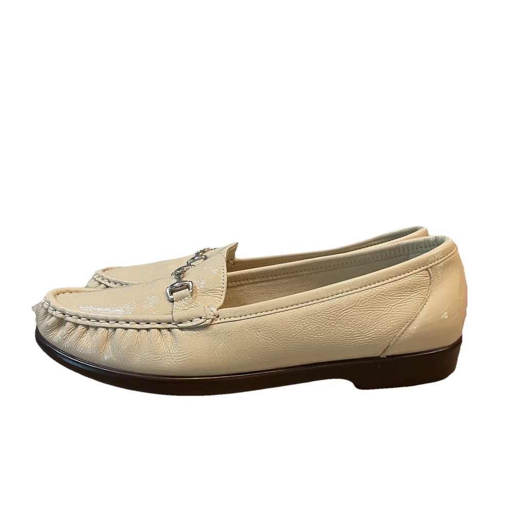 SAS Metro Tripad Shoes‎ Womens Loafers Beige Chrome Slip On Size 9.5 N Horse bit